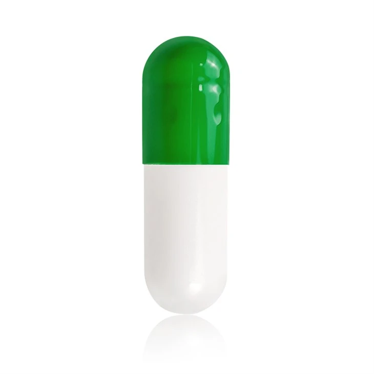 Green And White Gelatin Capsules